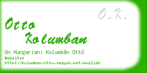 otto kolumban business card