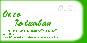 otto kolumban business card